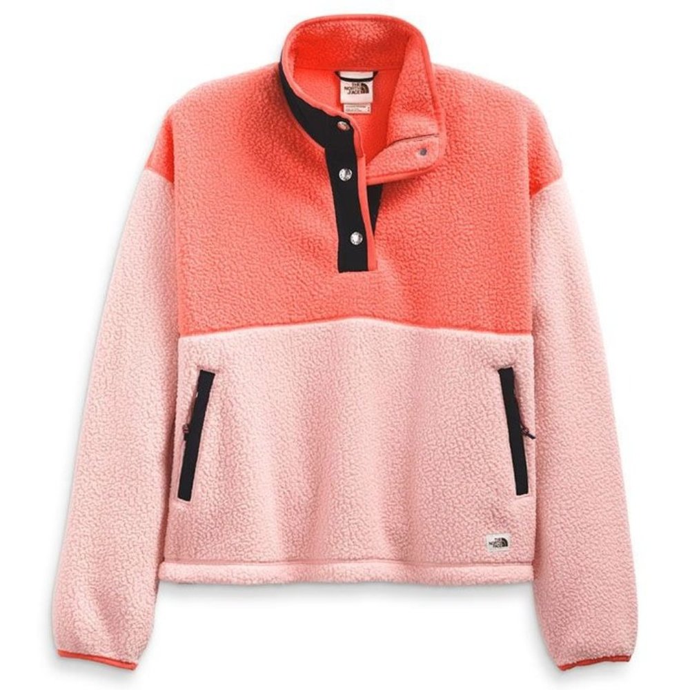 3. The North Face Cragmont Fleece Pullover Jacket pink/orange L